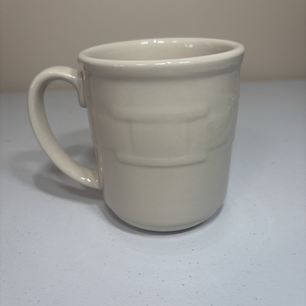 Longaberger Pottery Woven Traditions Coffee Mug 12 oz. Cream